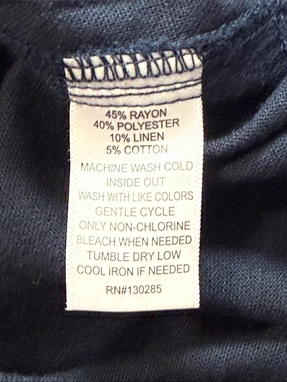 Per Se Navy Elastic-Waist Wide Leg Linen Blend Cropped Pants Size 3X NWT - Picture 8 of 8